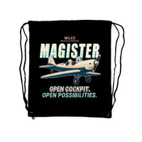 Thumbnail for Miles M.14 Magister - Drawstring Bag - Cartoon - Black