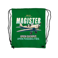 Thumbnail for Miles M.14 Magister - Drawstring Bag - Cartoon - Green