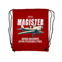 Thumbnail for Miles M.14 Magister - Drawstring Bag - Cartoon - Red