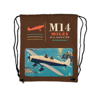 Thumbnail for Miles M.14 Magister - Drawstring Bag - Classic - Brown