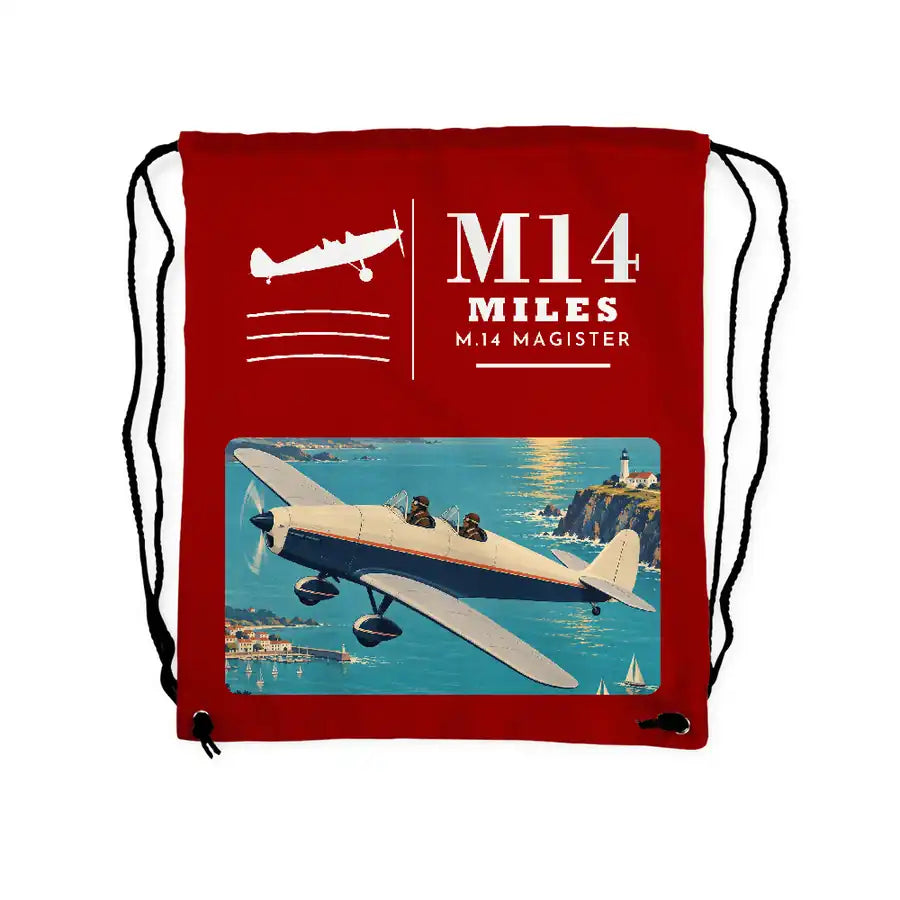 Miles M.14 Magister - Drawstring Bag - Classic - Red