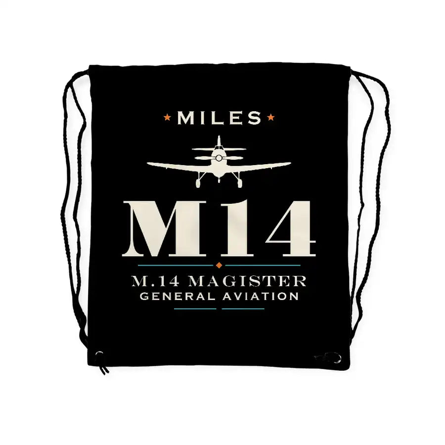 Miles M.14 Magister - Drawstring Bag - Heritage - Black