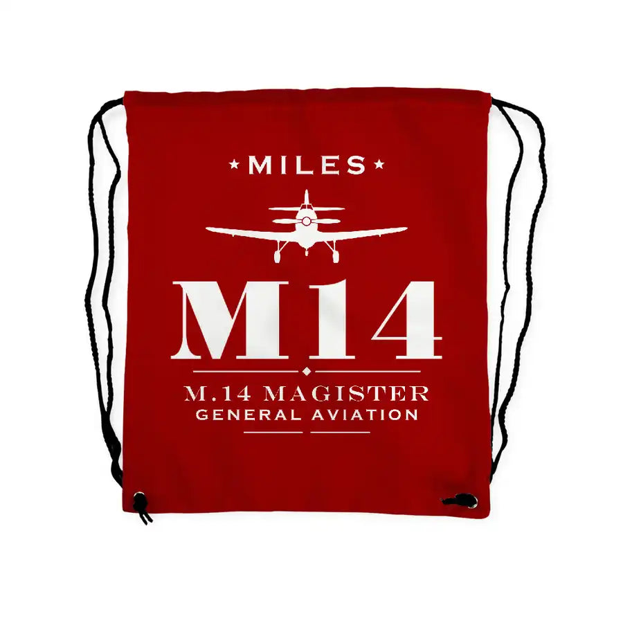 Miles M.14 Magister - Drawstring Bag - Heritage - Red