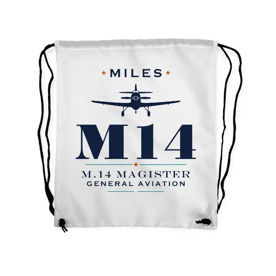 Miles M.14 Magister - Drawstring Bag - Heritage - White