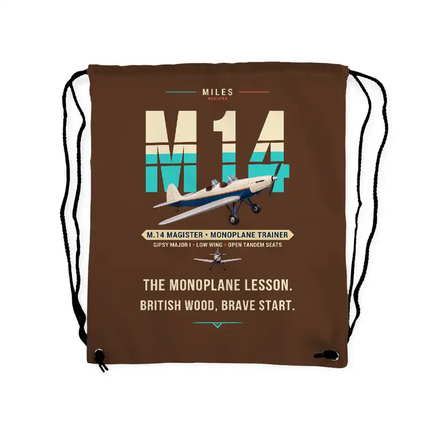 Miles M.14 Magister - Drawstring Bag - Original - Brown