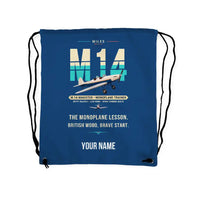 Thumbnail for Miles M.14 Magister - Drawstring Bag - Original + Name - Blue