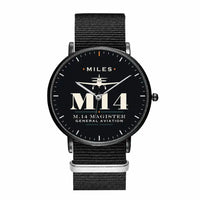 Thumbnail for Miles M.14 Magister - Heritage - Slim Leather - Black and Black Nylon Strap
