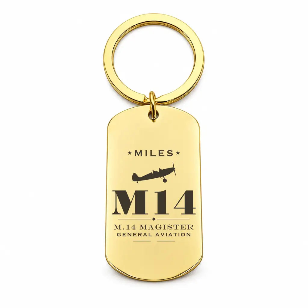 Miles M.14 Magister - Key Chain - Heritage - Gold