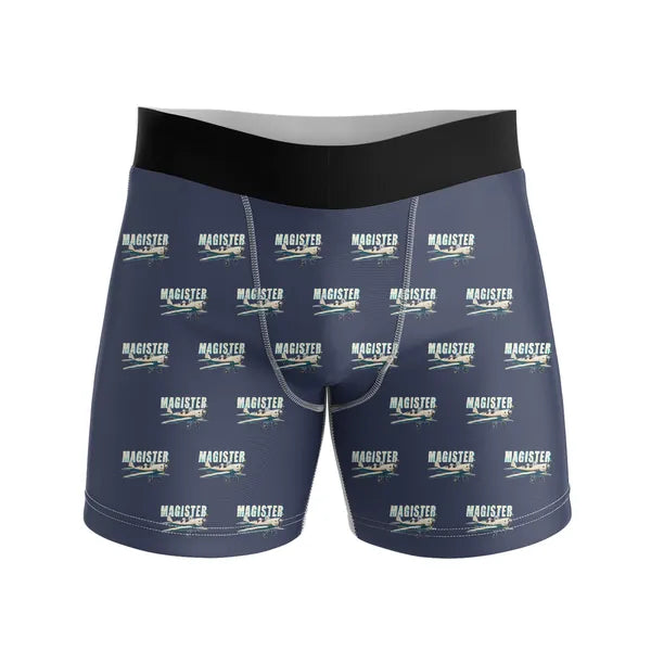 Miles M.14 Magister - Men Boxers - Cartoon Pattern - Navy Blue