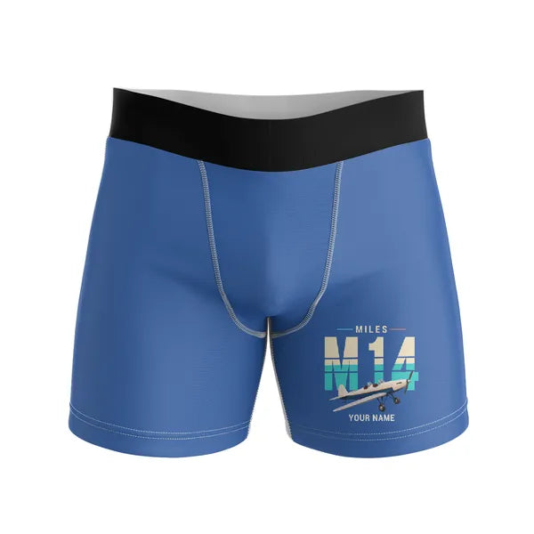 Miles M.14 Magister - Men Boxers - Original + Name - Blue
