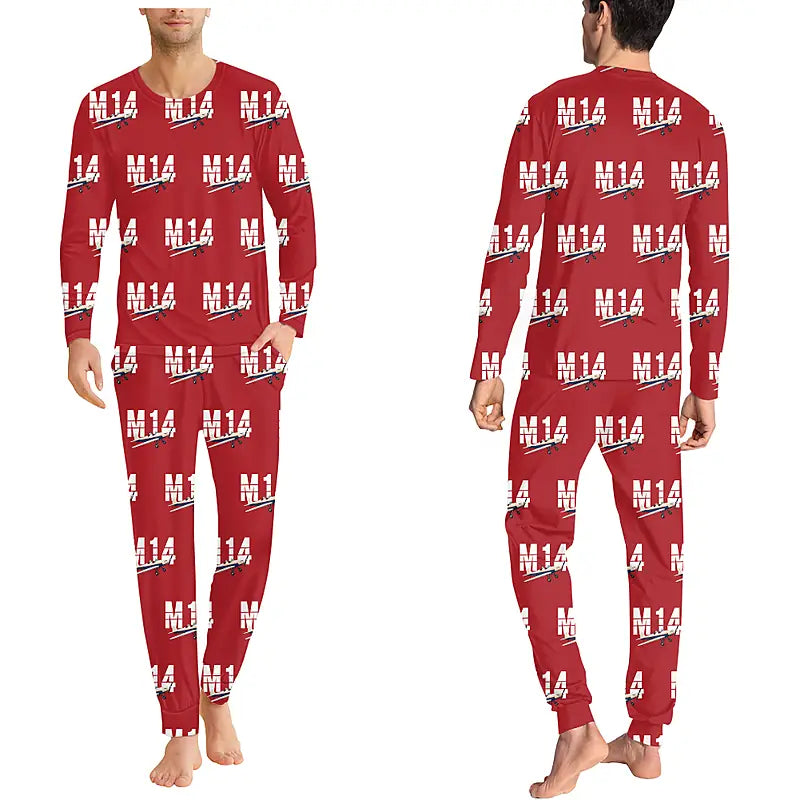 Miles M.14 Magister - Men Pajamas - Original Pattern - Red