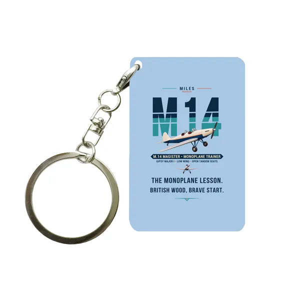 Miles M.14 Magister - Original - Key Chain - Light Blue