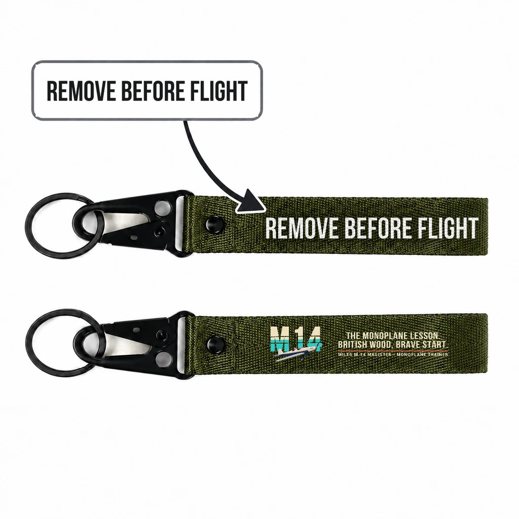 Miles M.14 Magister Hawk-Shaped Key Chains - Dark Green - Original - Remove Before Flight