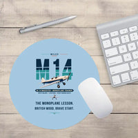 Thumbnail for Miles M.14 Magister - Original - Round Mouse Pad - Light Blue