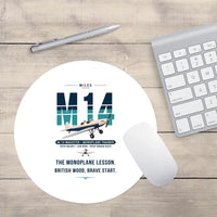 Thumbnail for Miles M.14 Magister - Original - Round Mouse Pad - White