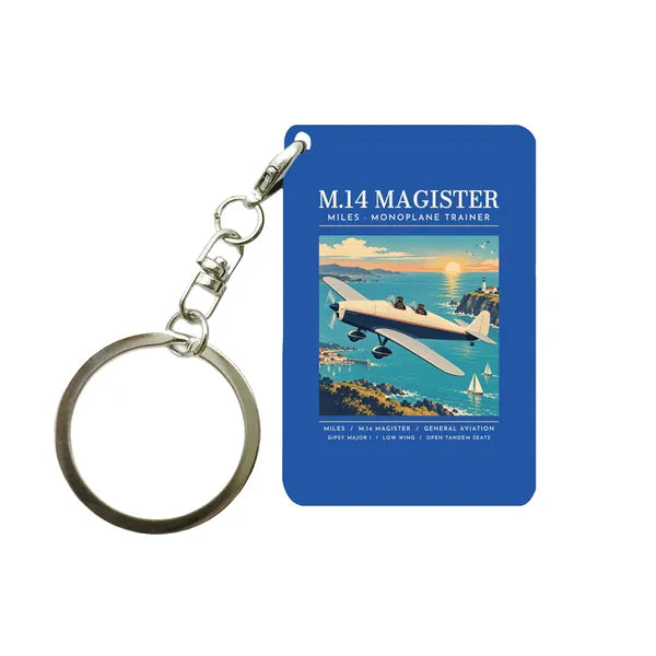Miles M.14 Magister - Poster - Key Chain - Blue