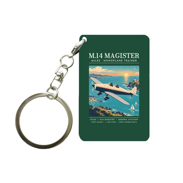 Miles M.14 Magister - Poster - Key Chain - Dark Green