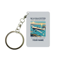 Thumbnail for Miles M.14 Magister - Poster + Name - Key Chain - Light Gray