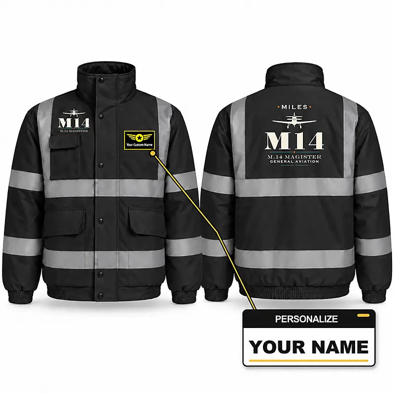 Miles M.14 Magister Reflective Winter Jackets - Heritage + Name - Black