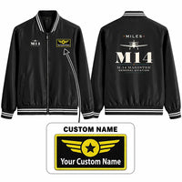 Thumbnail for Miles M.14 Magister Stylish Jackets - Baseball Collar - Heritage + Name - Black