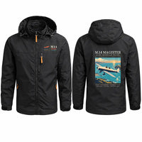 Thumbnail for Miles M.14 Magister Stylish Jackets - Hooded Windbreaker - Poster - Black