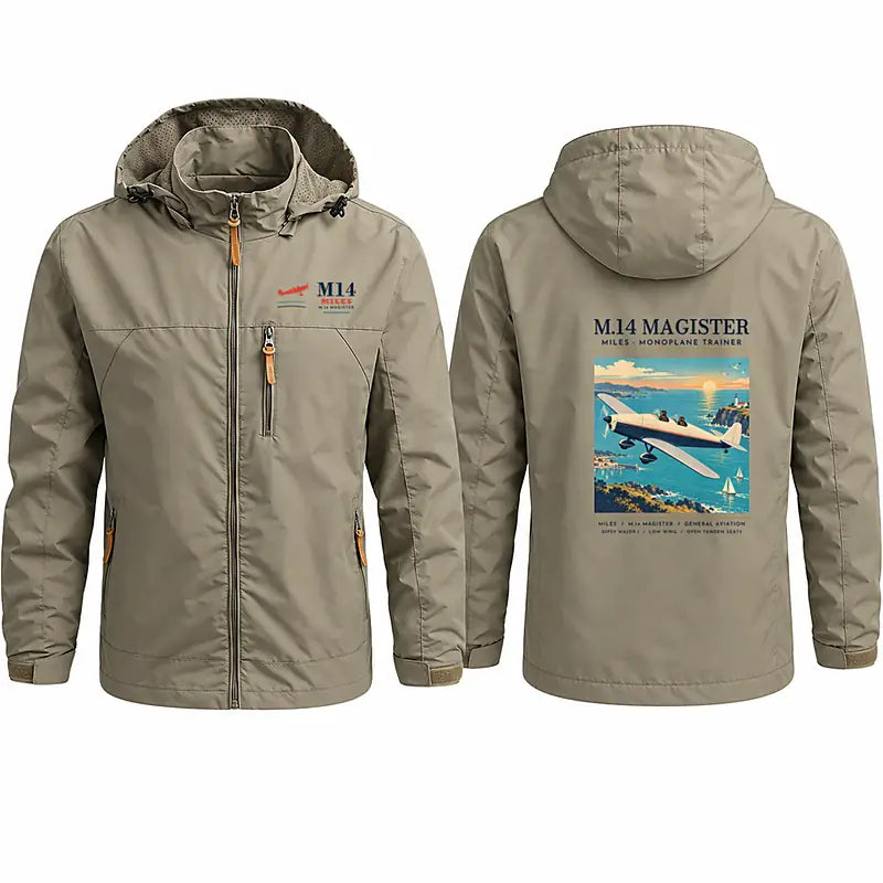 Miles M.14 Magister Stylish Jackets - Hooded Windbreaker - Poster - Khaki