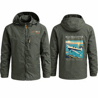 Thumbnail for Miles M.14 Magister Stylish Jackets - Hooded Windbreaker - Poster - Olive Green
