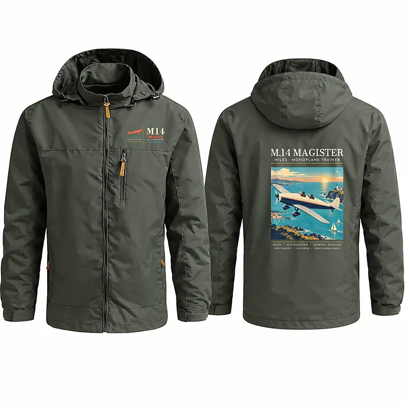 Miles M.14 Magister Stylish Jackets - Hooded Windbreaker - Poster - Olive Green