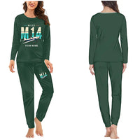 Thumbnail for Miles M.14 Magister - Women Pajamas - Original Chest + Name - Dark Green