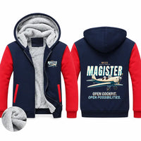 Thumbnail for Miles M.14 Magister Zipped Sweatshirts - Cartoon - Navy & Red