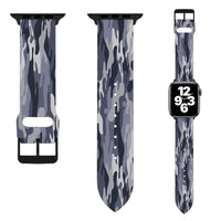 Thumbnail for Military Camouflage Army Gray Designed Soft Silicone Apple Watch Bands