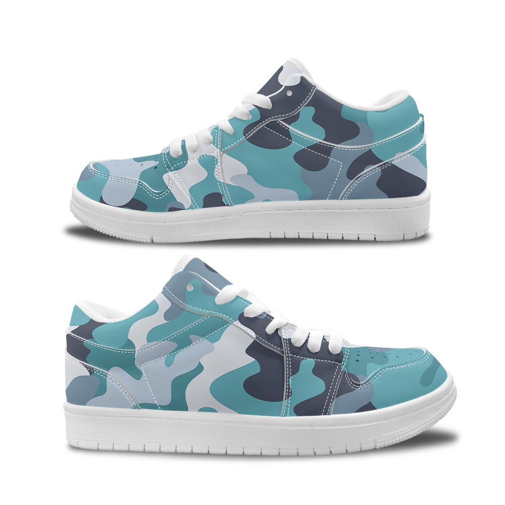 Military Camouflage Green Designed Fashion Low Top Sneakers & Shoes