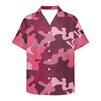 Thumbnail for Military Camouflage Red Designed 3D Hawaiian Shirts