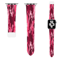 Thumbnail for Military Camouflage Red Designed Soft Silicone Apple Watch Bands