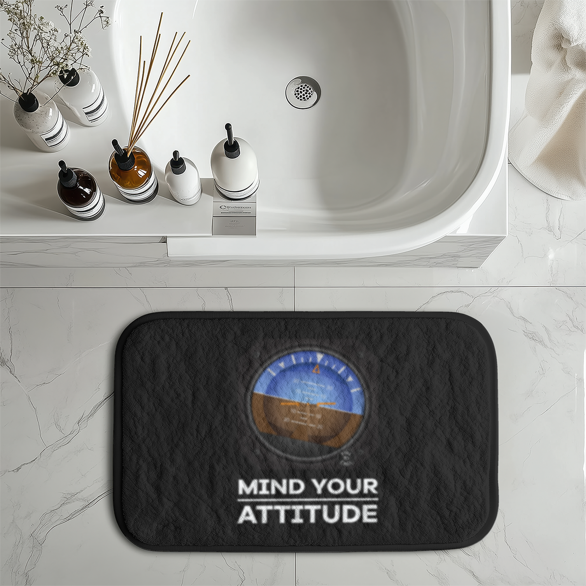 Mind Your Attitude Designed Bath Mats