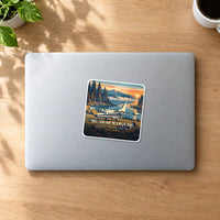 Thumbnail for Mitsubishi MU-2B-60 Marquise - 3D + Name - Square Sticker - MacBook