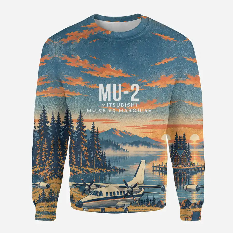 Mitsubishi MU-2B-60 Marquise 3D All-Over Print Clothing - Sweatshirt - 3D