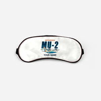 Thumbnail for Mitsubishi MU-2B-60 Marquise - Cartoon + Name - Sleep Mask - White
