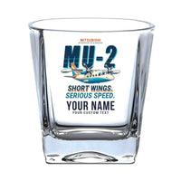 Thumbnail for Mitsubishi MU-2B-60 Marquise - Cartoon + Name - Whiskey Glass