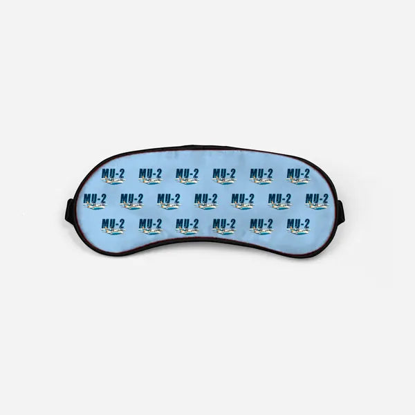 Mitsubishi MU-2B-60 Marquise - Cartoon Pattern - Sleep Mask - Light Blue
