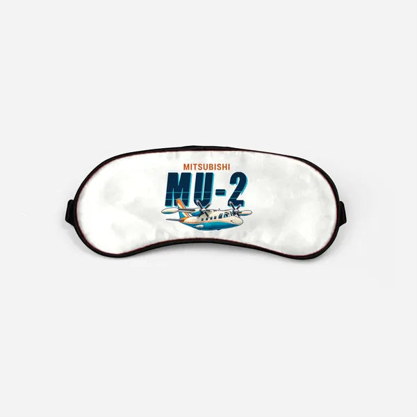 Mitsubishi MU-2B-60 Marquise - Cartoon - Sleep Mask - White