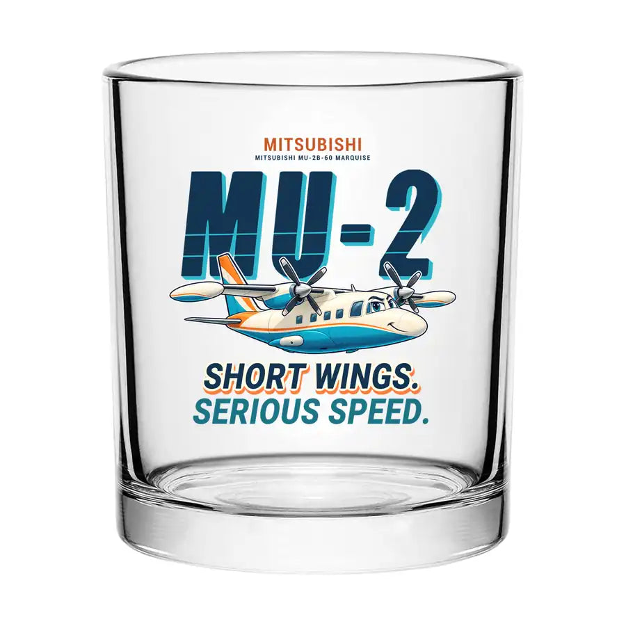 Mitsubishi MU-2B-60 Marquise - Cartoon - Special Whiskey Glass