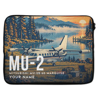 Thumbnail for Mitsubishi MU-2B-60 Marquise - Laptop Sleeve + Name