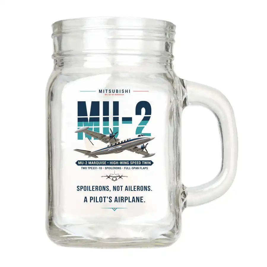 Mitsubishi MU-2B-60 Marquise - Original - Cocktail Glass (Mason Jar)