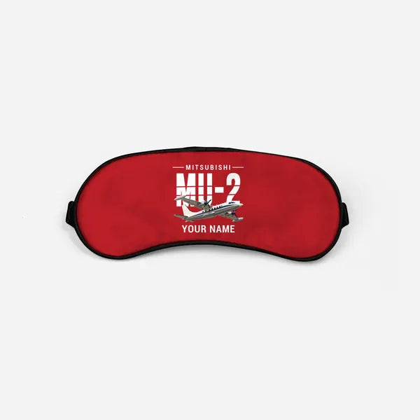 Mitsubishi MU-2B-60 Marquise - Original + Name - Sleep Mask - Red
