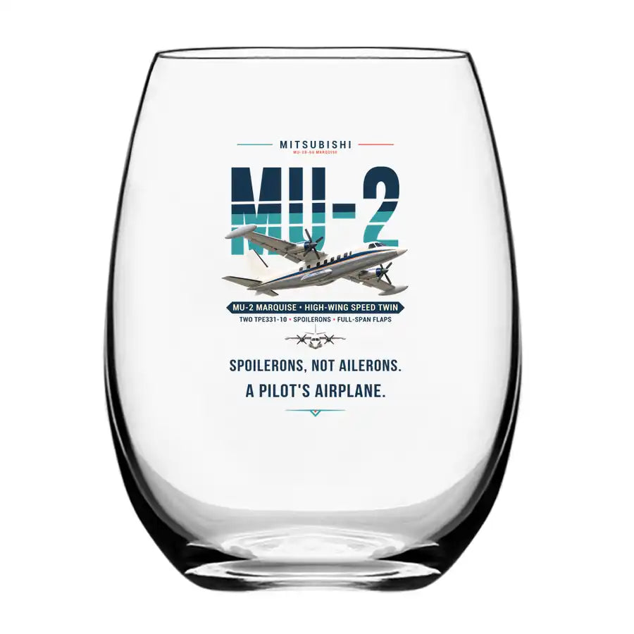 Mitsubishi MU-2B-60 Marquise - Original - Water & Drink Glass