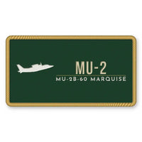 Thumbnail for Mitsubishi MU-2B-60 Marquise Patches - Rectangle - Forest Gold