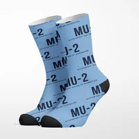Thumbnail for Mitsubishi MU-2B-60 Marquise - Socks - Sky Blue