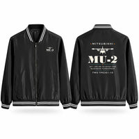 Thumbnail for Mitsubishi MU-2B-60 Marquise Stylish Jackets - Baseball Collar - Heritage - Black