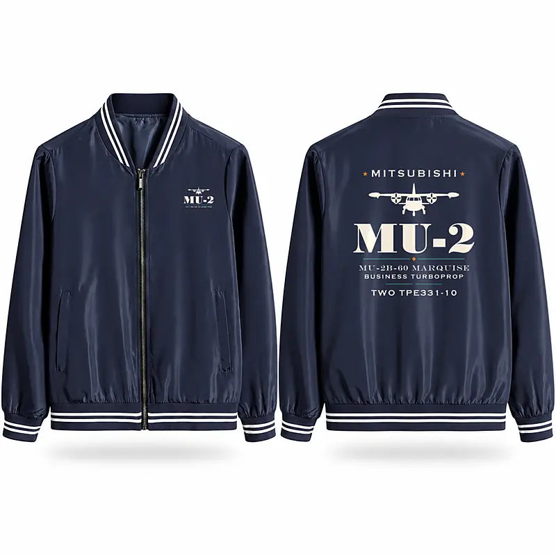 Mitsubishi MU-2B-60 Marquise Stylish Jackets - Baseball Collar - Heritage - Navy Blue